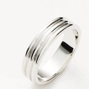Classic Silver Triple-Groove Women's Ring